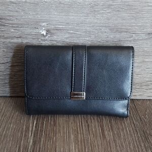 Hillard & Hanson Black Trifold Wallet